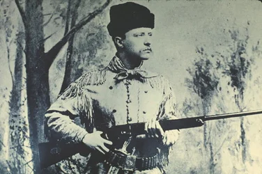 Theodore Roosevelt en tenue de chasse, v. 1885