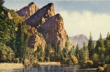 Three Brothers, parc national de Yosemite (photo couleur)