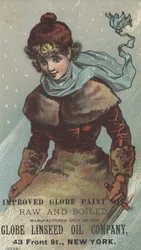 Publicité pour la peinture améliorée de Globe Linseed Oil Company, c.1880