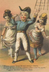 Publicité pour le savon de lessive allemand de Higgins, c.1880