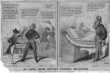 Une querelle entre relations amicales, publié par J. Childs, New York et Washington D.C, vers 1838-1840