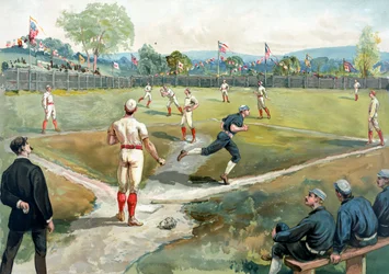 Match de baseball à New York en 1891
