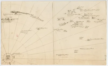 Plan de bataille pour le siège du port de Boston, c.1775-1776