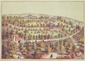 Vue aérienne de Mount Vernon, 1859