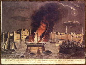 Incendie de la frégate Philadelphia, dans le port de Tripoli le 16 février 1804