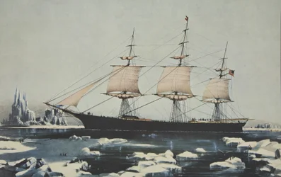 Clipper Ship, Red Jacket - Dans la glace au large du Cap Horn, lors de son passage de l