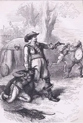 Colonel Atherton et les Indiens 1661, illustration de l
