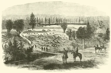 Travaux confédérés à Hatchers Run, août 1864