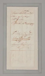 Convention constitutionnelle : collection de lettres et documents signés par 54 des 55 délégués à la convention historique de 1787