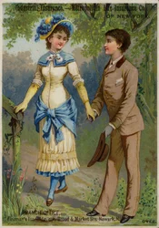 Couple se promenant main dans la main