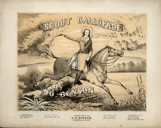 Couverture de la partition pour Scout Gallopade, par Jo. Benson, publié par C.D. Benson, Nashville, Tennessee