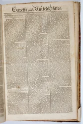 Première page de la Gazette des États-Unis, 15 avril 1789