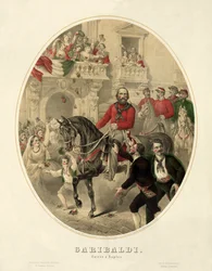 Garibaldi, entrée à Naples, pub. 1860