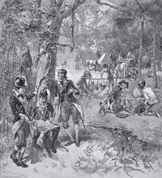 Le général Francis Marion au camp