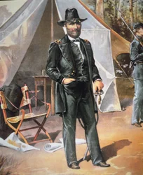 Général Ulysses Simpson Grant (lithographie en couleur)