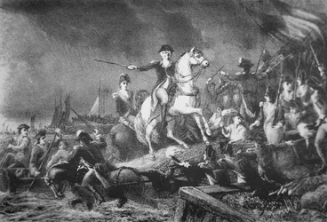 George Washington dirigeant la retraite de Brooklyn Heights, 29 août 1776