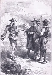 Le débarquement de Gorton (1646), illustration de l