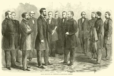 Grant recevant sa commission de lieutenant général, mai 1864