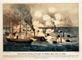 Grande victoire navale dans la baie de Mobile, 5 août 1864, pub. 1864