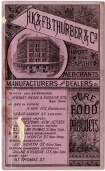 Livret commercial de H.K. & F.B. Thurber & Co., recto (livret gravé)