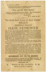 Halls Vegetable Sicilian Hair Renewer, Restaure les cheveux gris à leur couleur d