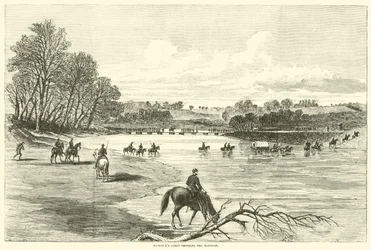 Corps de Hancock traversant le Rapidan, mai 1864