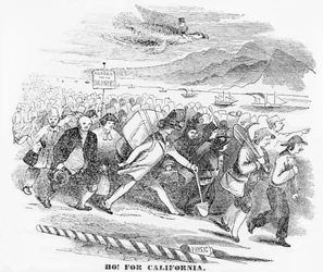 Ho! pour la Californie, illustration du New York Atlas, 14 janvier 1849