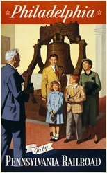 Affiche de voyage de la cloche de la liberté