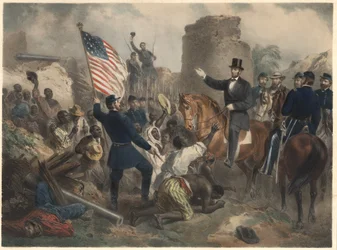 Lincoln à City Point, pub. 1865