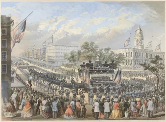 Funérailles de Lincoln, 25 avril 1865, pub. 1866