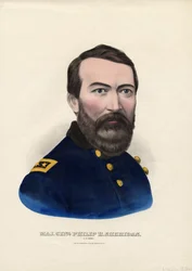 Maj. Genl. Philip H. Sheridan, armée des États-Unis, pub. par Currier & Ives, vers 1862-65