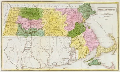 Carte du Massachusetts, de 