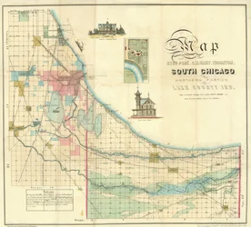 Carte de South Chicago, 1871