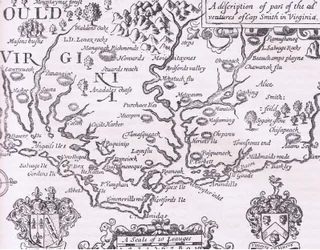 Carte de la Virginie, illustration de l