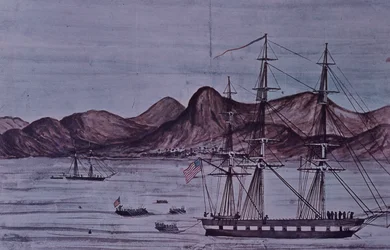 Guerre américano-mexicaine (1846-48), débarquement des forces navales américaines à Loreto