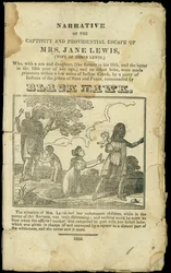 Récit de captivité et évasion providentielle de Mme Jane Lewis, publié en 1832