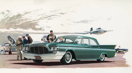 Nouvelle Voiture DeSoto et Pilotes de Jet
