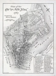 Plan de la ville de New York en 1767