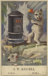 Ours polaire dansant près d