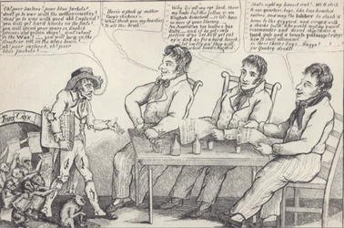 Caricature politique à la veille de la guerre de 1812, vers 1812