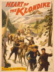 Affiche publicitaire pour Heart of the Klondike par Scott Marble, 1897