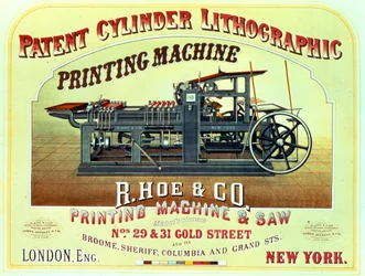 Affiche publicitaire pour la machine d