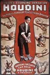 Affiche publicitaire pour une performance de Houdini