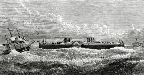 Proposition de ferry-steamer entre Douvres et Calais, illustration de Appletons Journal, 4 mai 1872