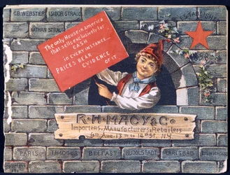 R.H. Macy & Co. Importateurs, Fabricants & Détaillants [couverture avant du catalogue], 1890