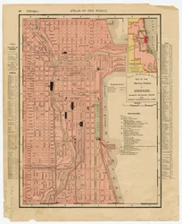 Carte de la partie centrale de Chicago, Illinois par Rand McNally & Company