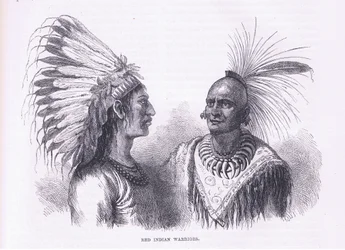 Guerriers indiens rouges, illustration de Cassell