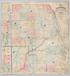 Carte de Rees des comtés de Cook et DuPage