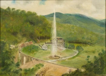 Round Knob Inn et la Fontaine, vers 1882