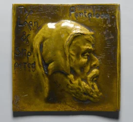 Échantillon de carreaux Kensington, fabriqué à New York par S. Van Campen & Company, c.1885